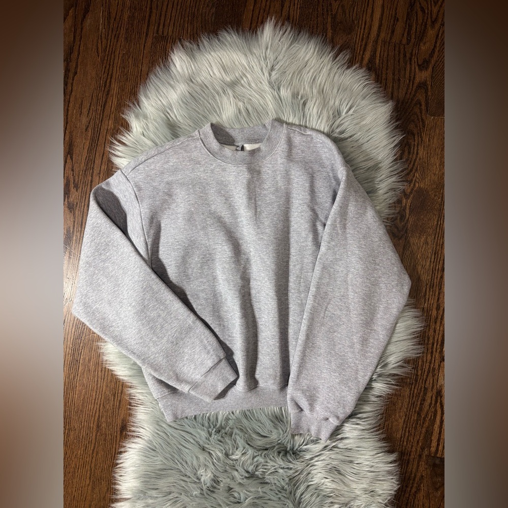 Skims Cropped Crewneck Sweater